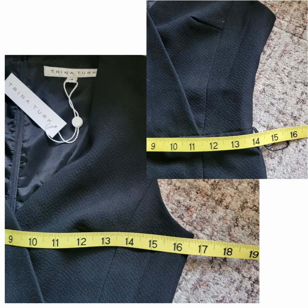 NWT Trina Turk Black Sleeveless Wide Leg Business Jumpsuit Full Length‎ Size 4